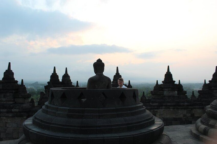 Borobudur temple at dawn time