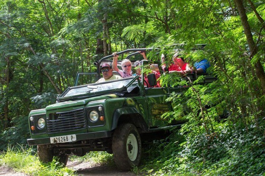 Tupuna Safari Bora Bora 4x4 jeep Tours world war 2 gun