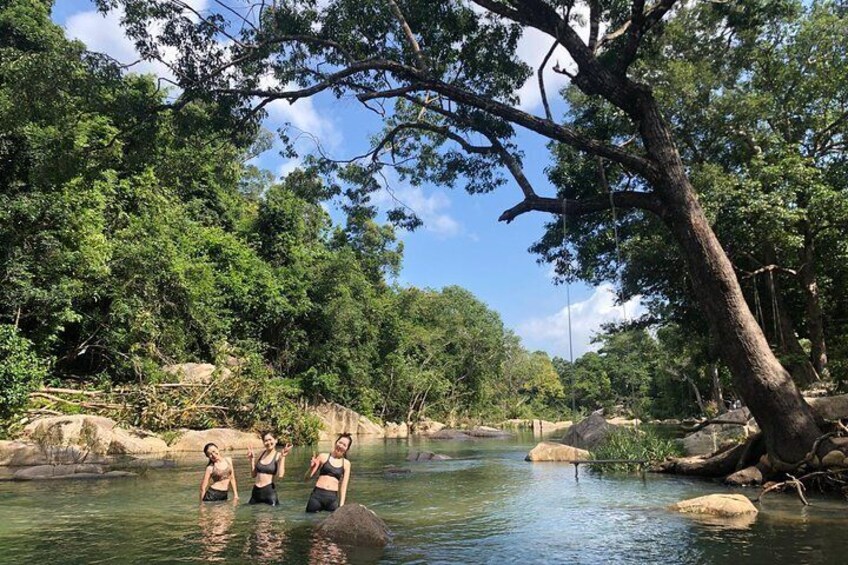 Trekking and Cliff-Jumping at Ba Ho Waterfall with Massage by the Blind