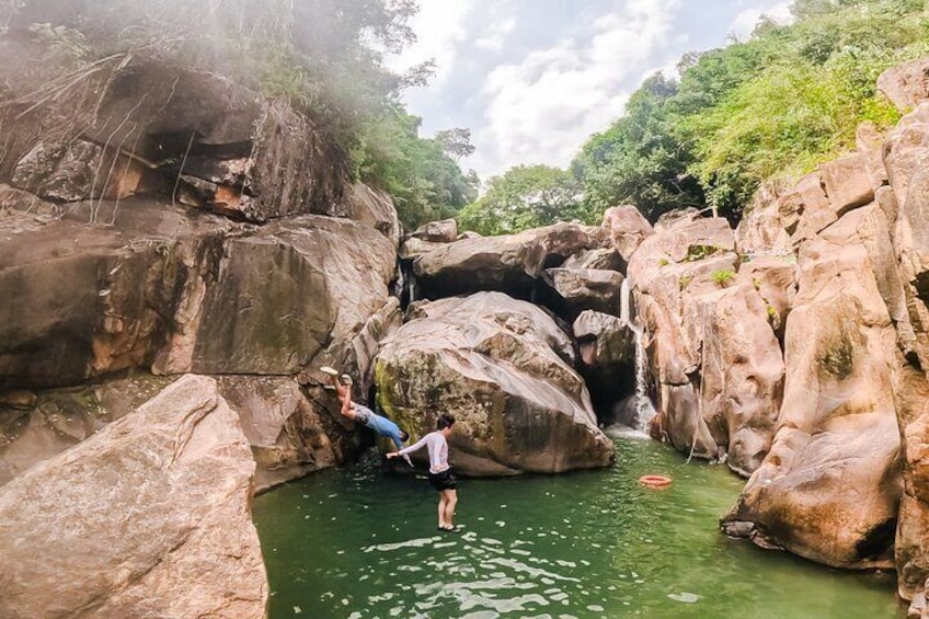 Trekking and Cliff-Jumping at Ba Ho Waterfall - half day tour