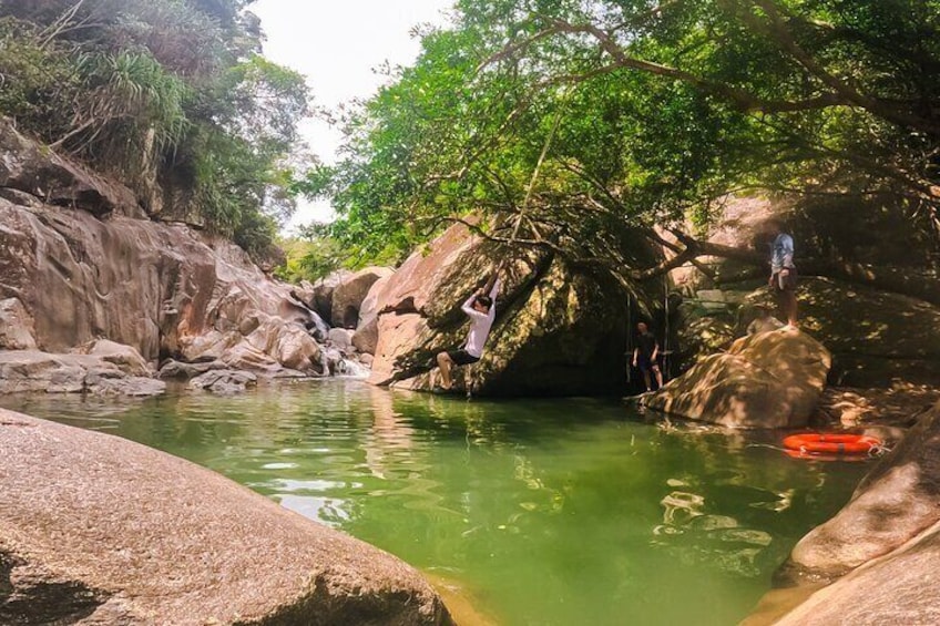 Trekking and Cliff-Jumping at Ba Ho Waterfall - half day tour