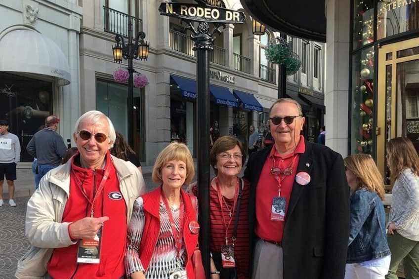 Conventioneers taking a break in Beverly Hills