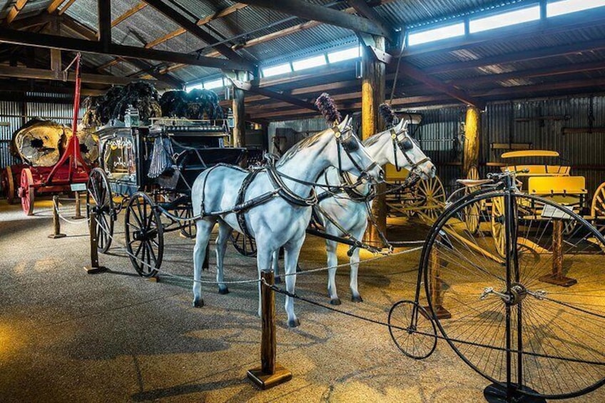 The Coach House has an amazing collection of horse drawn carriages and stage coaches