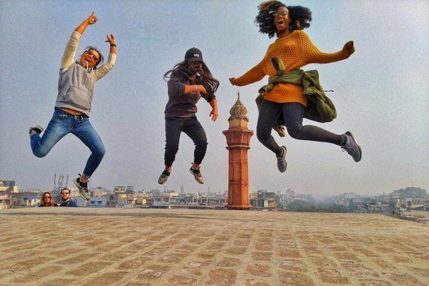 At the top of the Secret Roof Top in Old Delhi