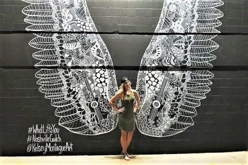 The Angel Wings mural!