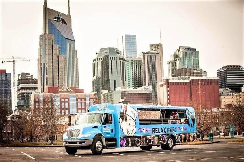 Nashville Public Party Bus Experience with Bartender and DJ