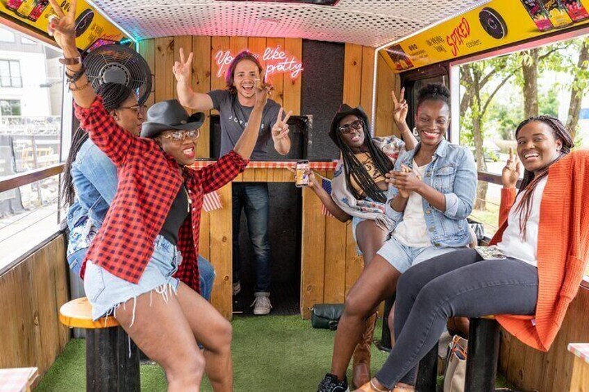 Nashville Public Party Bus with Bartender and DJ