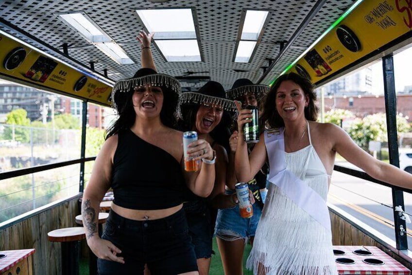 Nashville Public Party Bus with Bartender and DJ