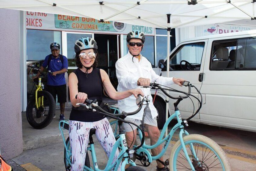 E-Bike City Tour though Cozumel & Taco Tasting Tour