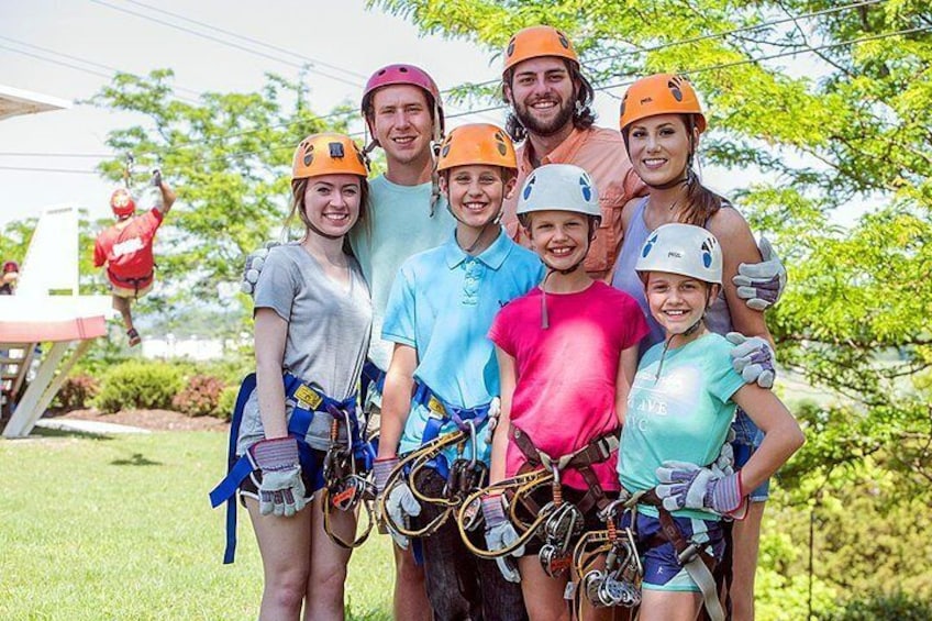 Small-Group 7-Line Zipline Activity at Sevierville Nature Park