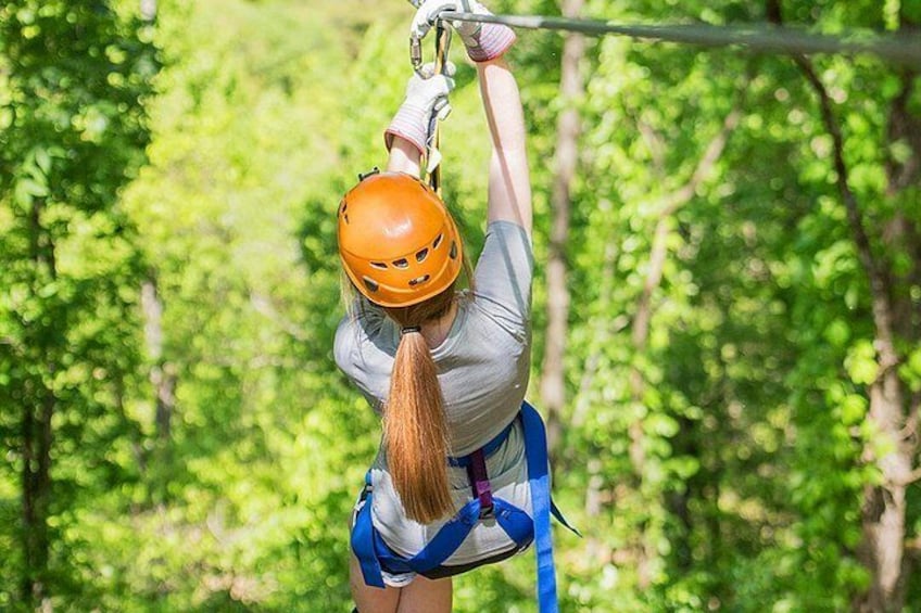 Small-Group 7-Line Zipline Activity at Sevierville Nature Park