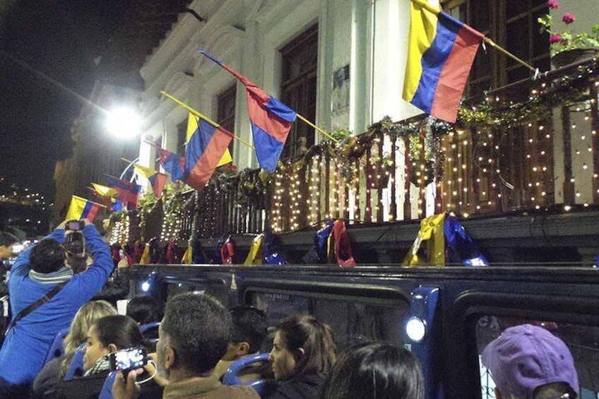 Historical Center on board of Quito Tour Bus