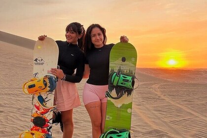 Professional sandboarding and sand skiing school in Huacachina