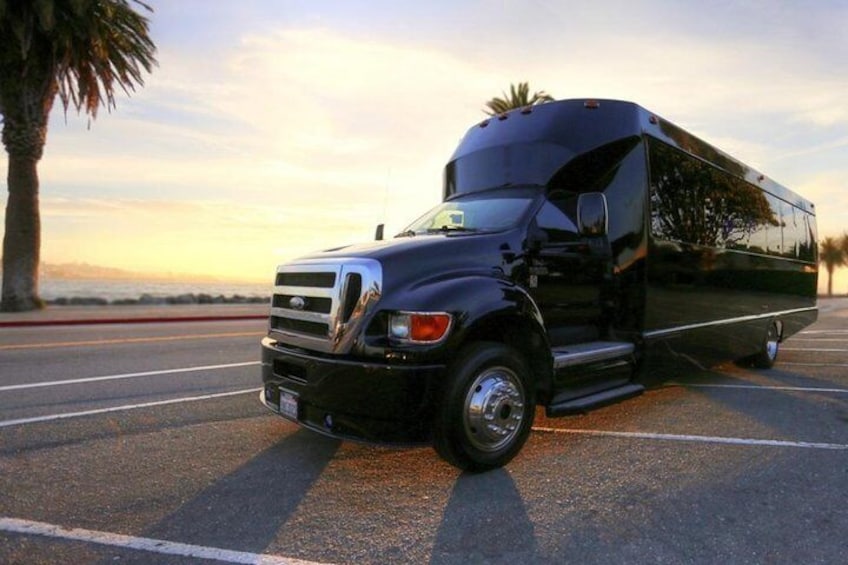 Here is the point of interest that stays with you all day long... The bus! Ahem, actually I meant to say Limo Bus. Beautiful picture windows and cold AC... You will enjoy the ride guaranteed!