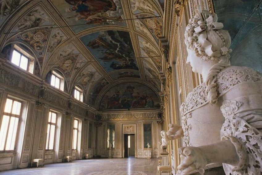The room of the mirrors, ducal palace in Mantua