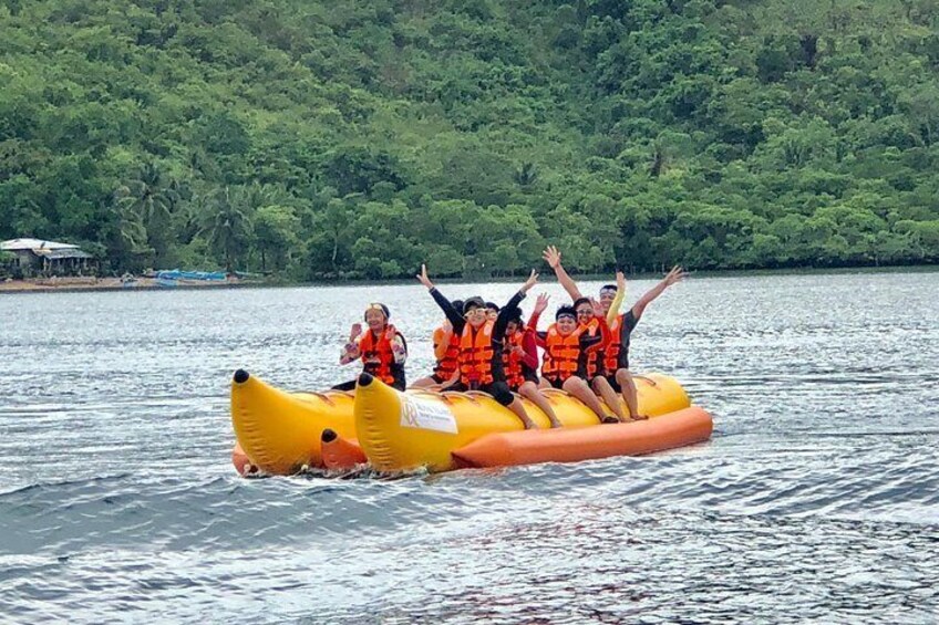 Banana Boat ride at Royal Island Watersports Coron Palawan