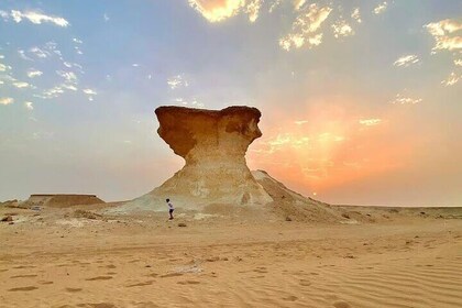 Tournée de la côte ouest du Qatar, Zekreet, sculpture de Richard Serra, for...