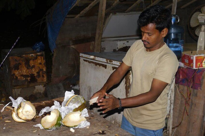 Stalls selling coconuts
