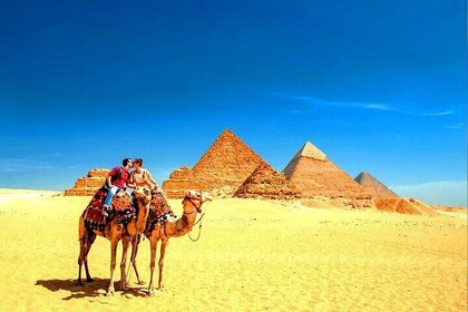 All inclusive trip Giza Pyramids,Egyptian Museum,Sphinx,Bazar,Camel Ride,Lu...
