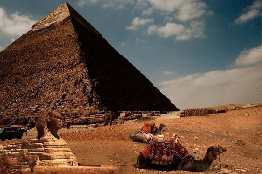 Top Rated Private Trip to Giza Pyramids,Sphinx,Camel-Ride,Lunch