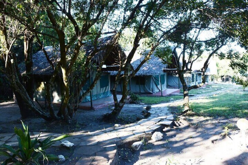 Exterior of the tents at Lenchada Tourist Camp
