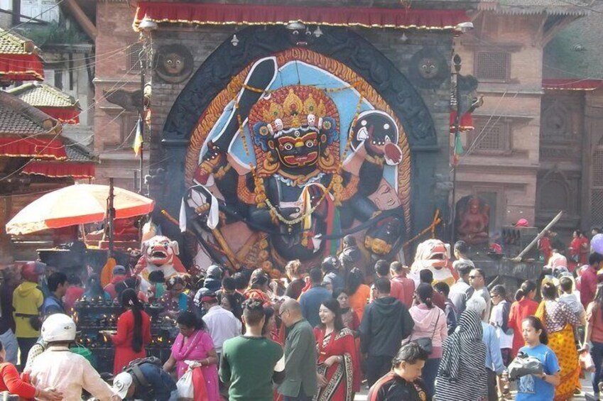 Kal bhairav - the Tantric manifestation of Shiva at Kathmandu Durbar Square