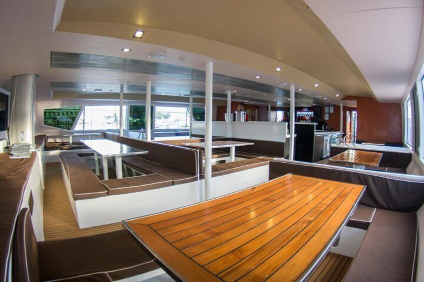 Spacious air conditioned indoor saloon
