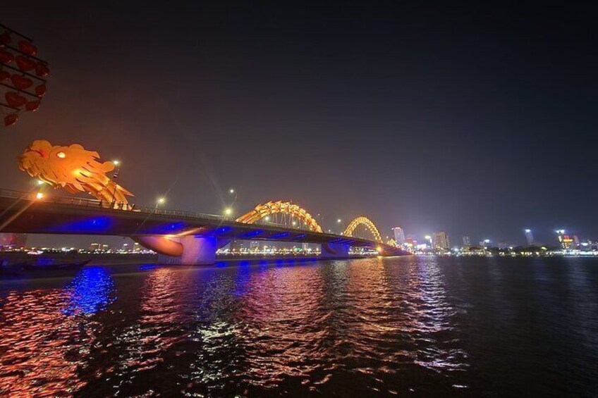 DA NANG NIGHTLIFE Tour with MARBLE MOUNTAIN & LADY BUDDHA STATUE, DRAGON BRIDGE