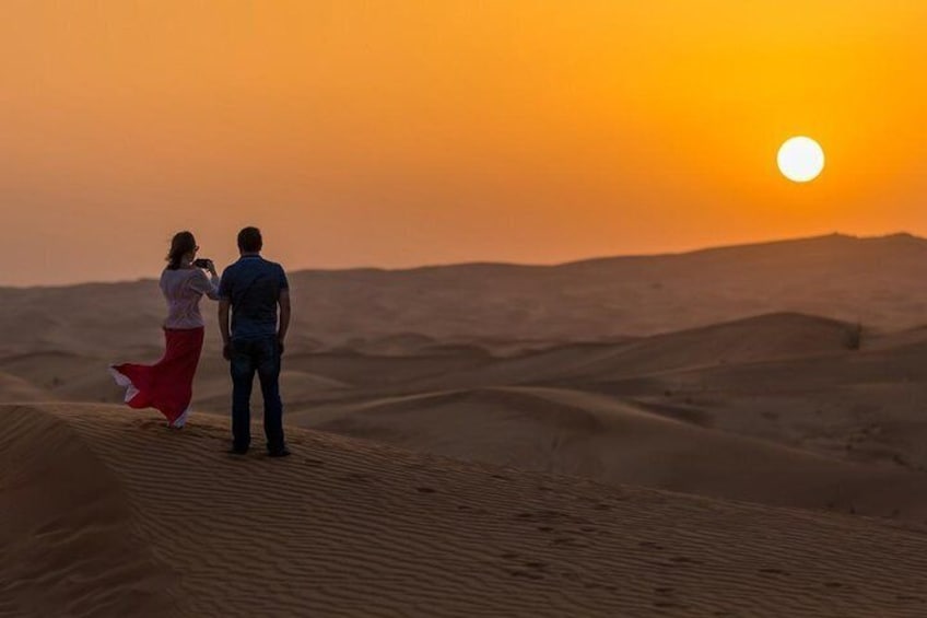Private Romantic Dinner in Desert Abu Dhabi with Hot BBQ Dinner