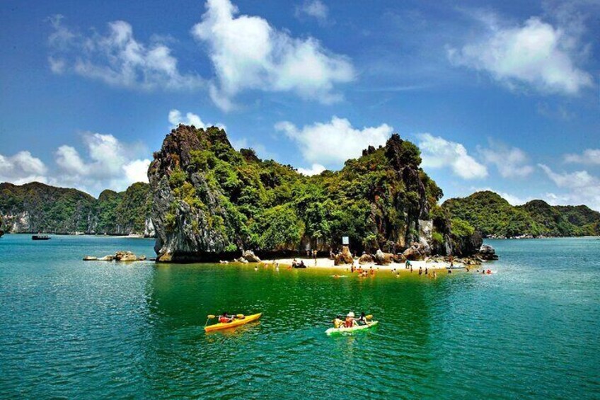 Full day boat trip with Cat Ba Captain Jack to Lan Ha Bay and Ha Long Bay