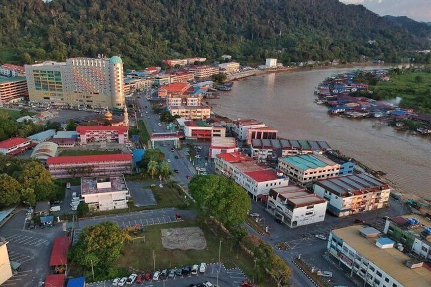 Limbang city aerial view