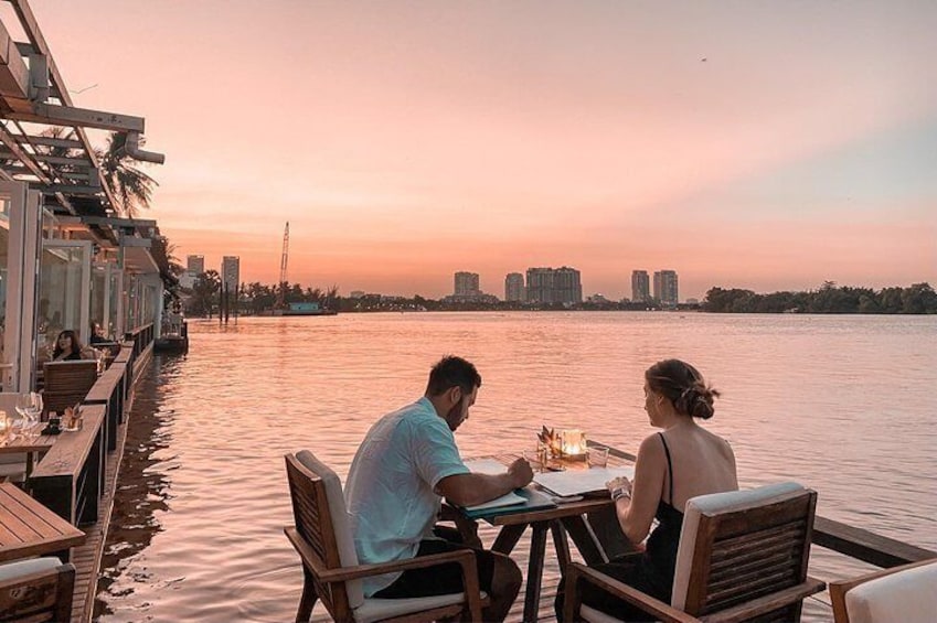 Romantic Sunset Cocktail by Luxury Speedboat