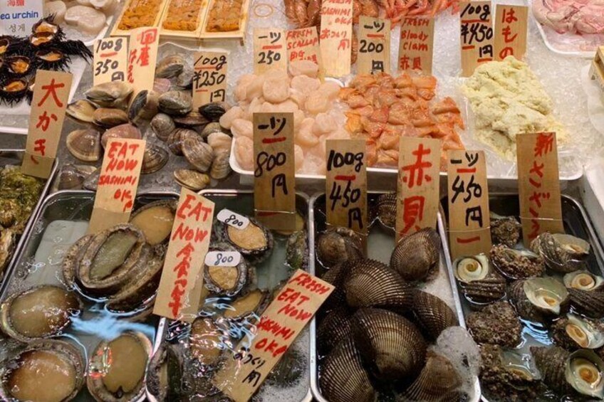 Fresh Seafood!! Oyster, Abalone, snails, prawns, sea urchins