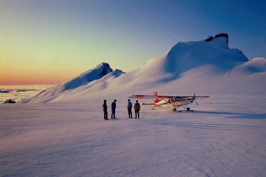 Ski Plane landing on the West Coast