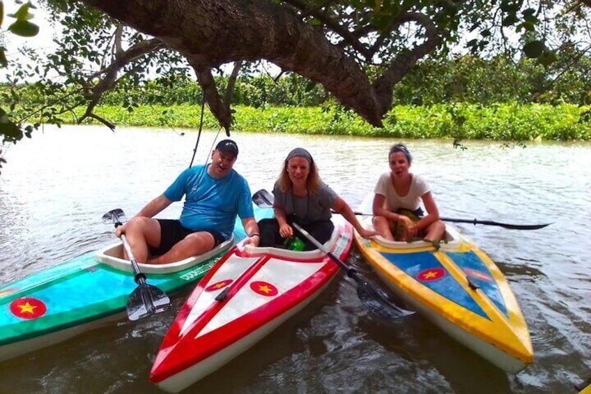 Experience the real Mekong by kayak,Boat and Bike.