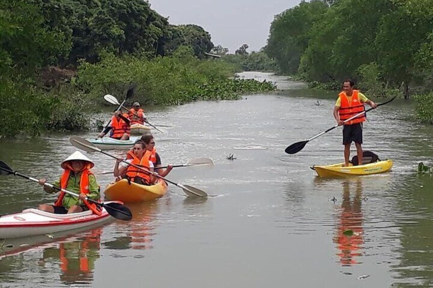 Experience Mekong By Bike, Boat and Kayak Day Trip