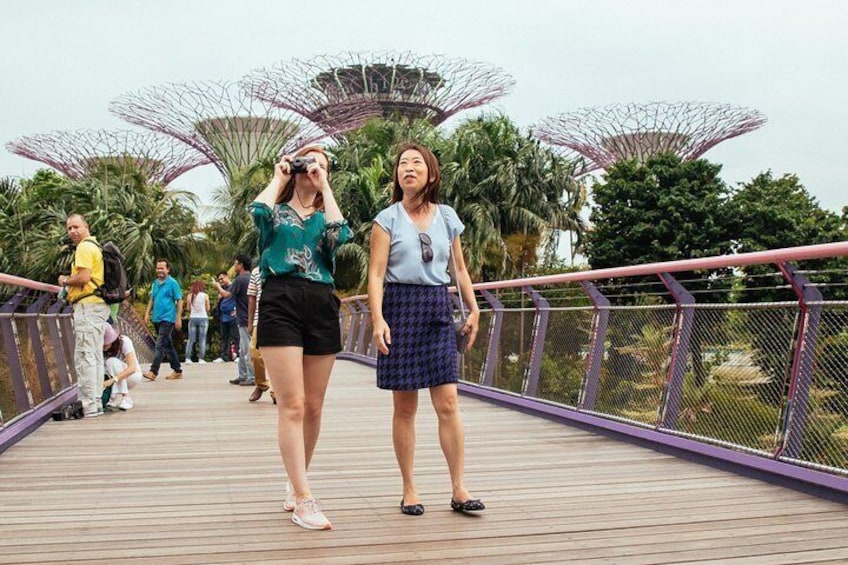 Enjoy a breathtaking view in a futuristic park