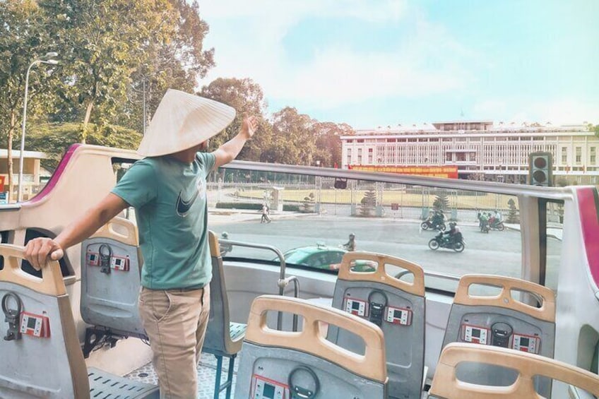 Ho Chi Minh City Tour: 1h on Double decker - Independence Palace Pass (1 or 2D)