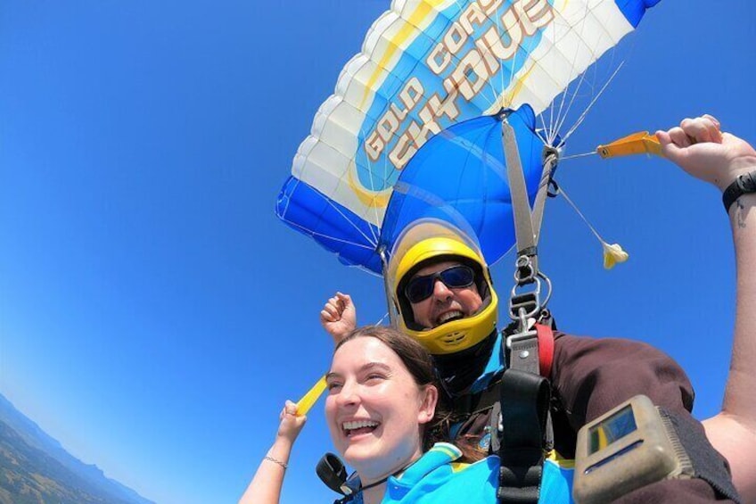Parachute open Gold Coast Skydive