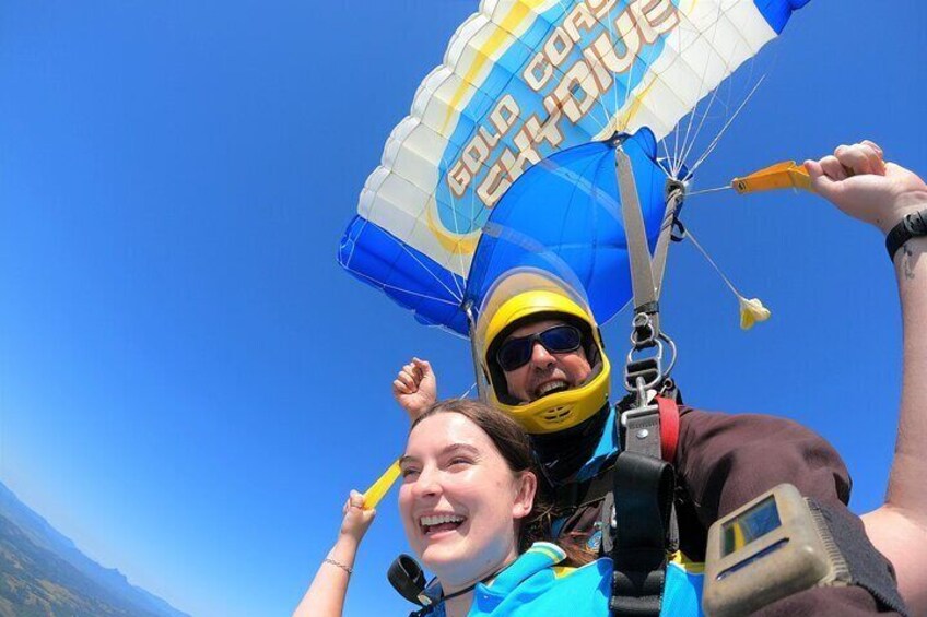 Parachute open Gold Coast Skydive