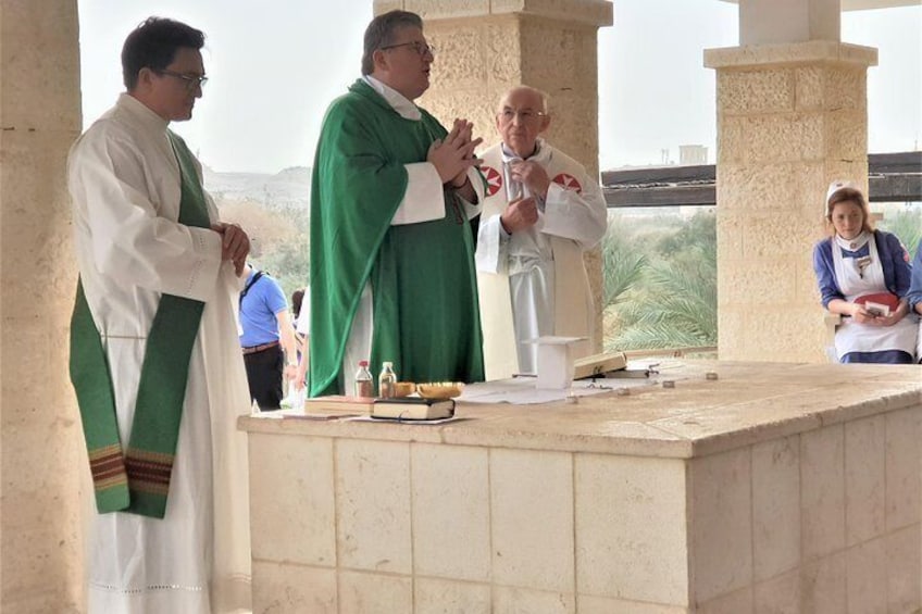 Mass at the Baptism Site