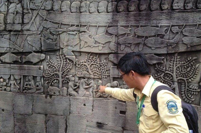 Sculpture at Bayon Temple