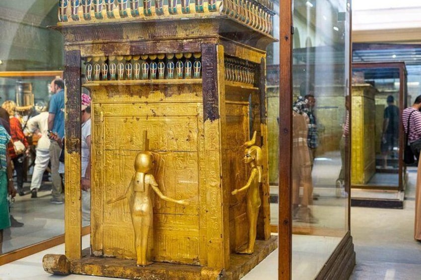 Ancient artifacts in the Egyptian museum