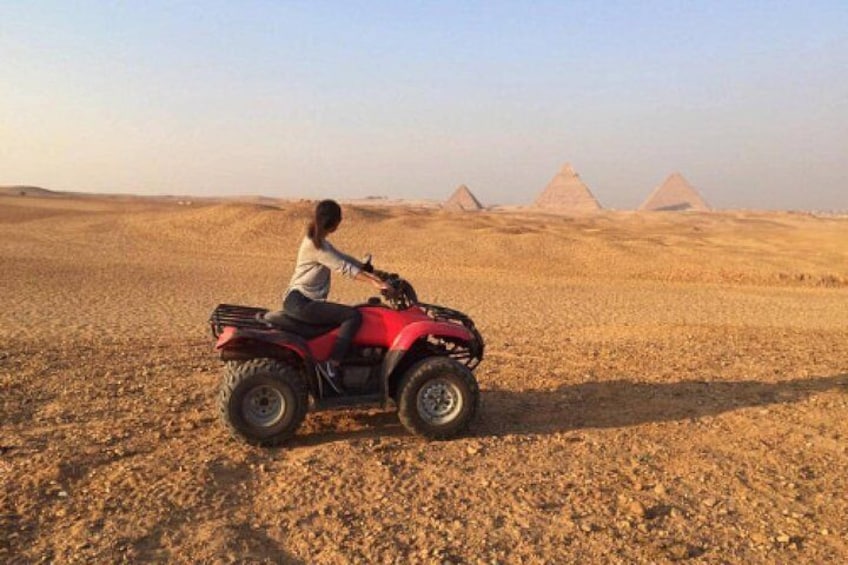 ATV ride around the pyramids desert