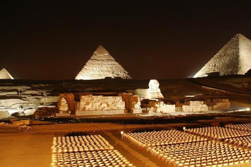 sound and light at giza pyramids