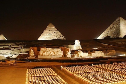 Giza Pyramids Sound & Light Show At Night
