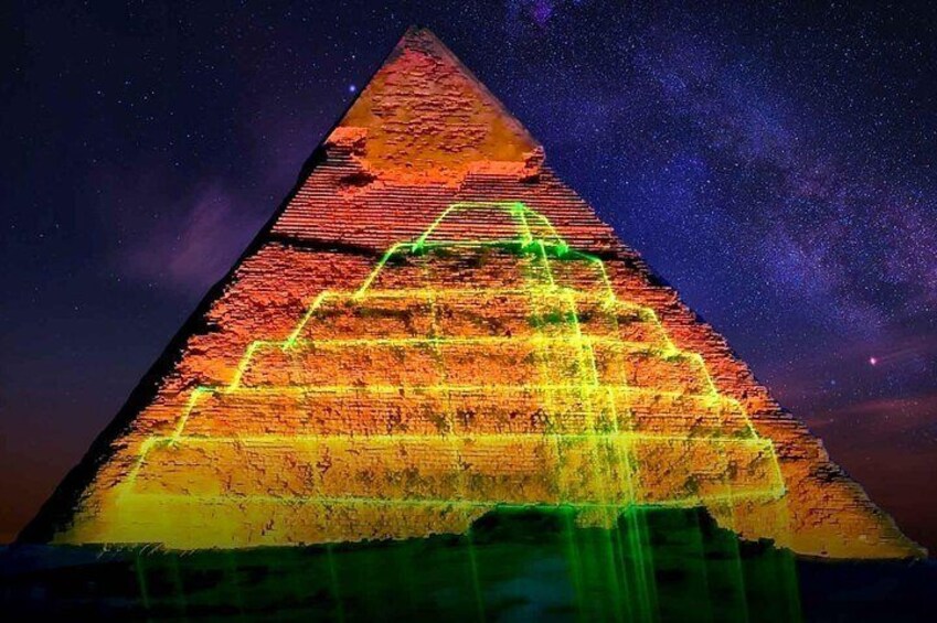 Giza Pyramids Sound and Light Show at Night