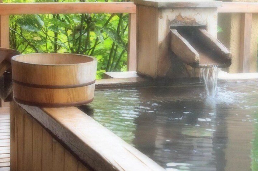 Relax in natural hot springs.