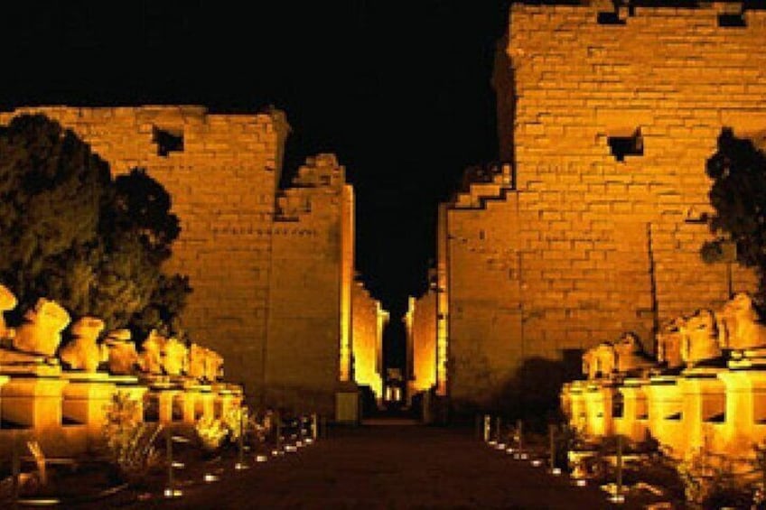 Sound and Light show at Karnak Temple in Luxor