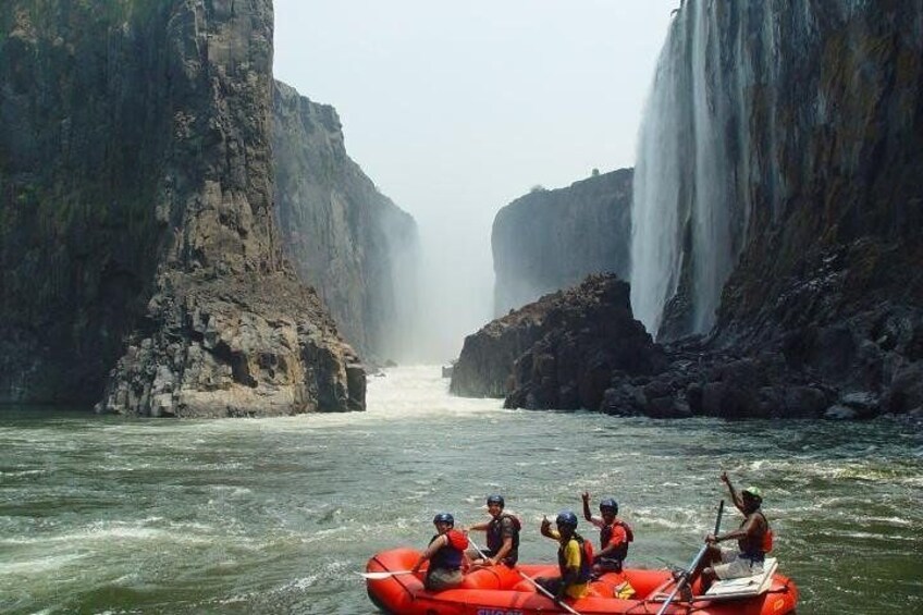 A view of the Victoria Falls before rafting